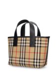 Burberry Check leather-trimmed tote bag