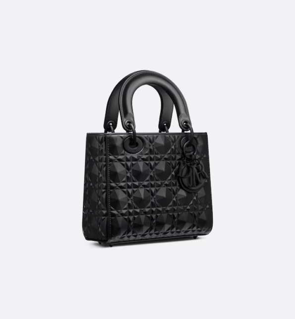 Lady Dior my ABCDIOR Bag - Black Cannage Calfskin with Diamond Motif