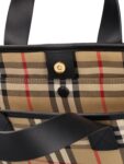 Burberry Check leather-trimmed tote bag