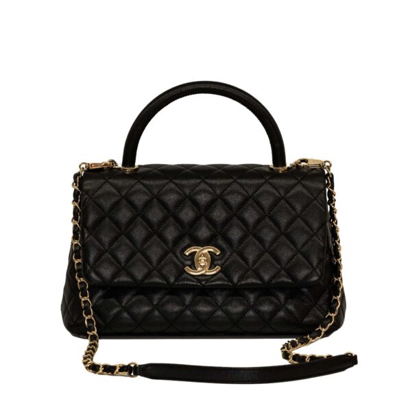 Chanel Coco Handle Medium Black Caviar