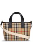 Burberry Check leather-trimmed tote bag