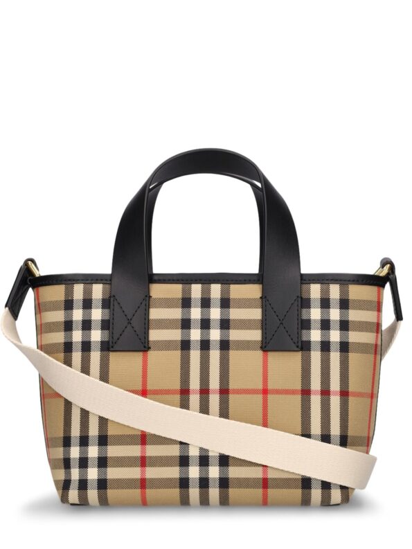 Burberry Check leather-trimmed tote bag