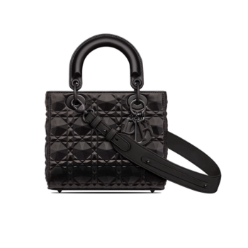 Lady Dior my ABCDIOR Bag - Black Cannage Calfskin with Diamond Motif