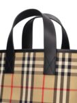 Burberry Check leather-trimmed tote bag